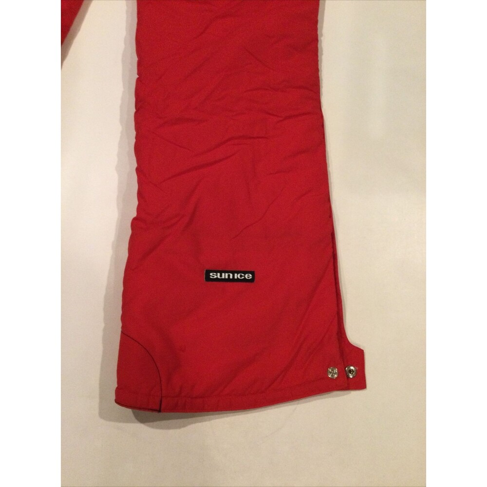 Vintage Sun Ice Mens Sz 38 x 33 Red Insulated Full Side Zip Ski Snowboard Pants - Picture 8 of 10